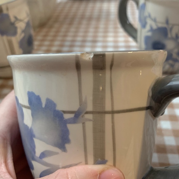 Pfaltzgraff Blue Floral Mugs Set - Picture 8 of 11